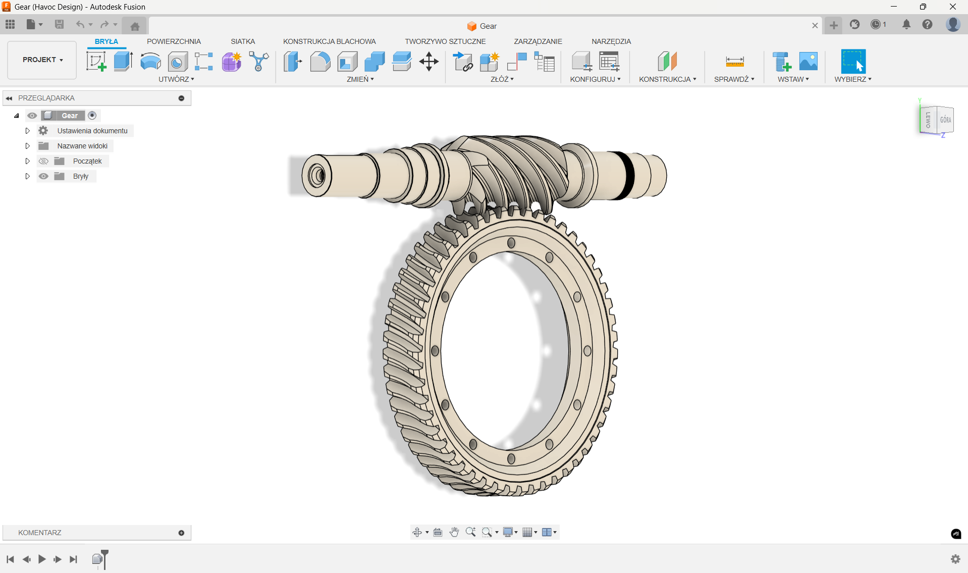 Projektowanie CAD w Autodesk Fusion 360 - modele 3D komponentów przemysłowych